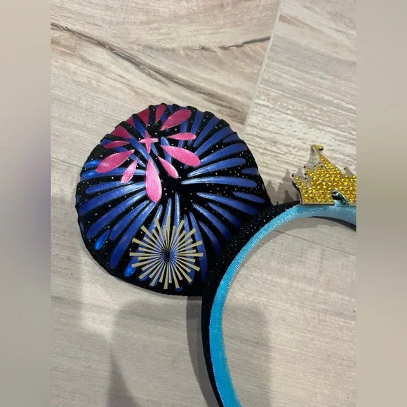 Disney Parks Mickey Main Attraction Ear Headband Cinderella Castle Fireworks - Picture 3 of 14